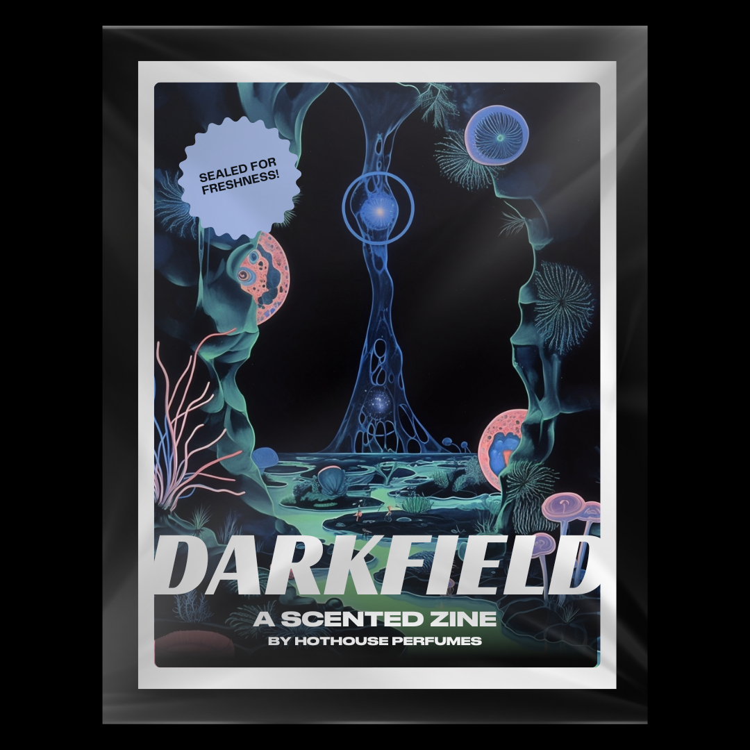 Darkfield scented zine with perfume sample